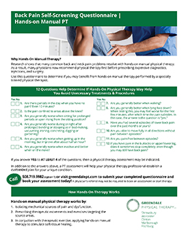 Back Pain Self-Screening Questionnaire - IMAGE